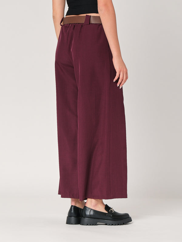 Pantalone palazzo con pinces