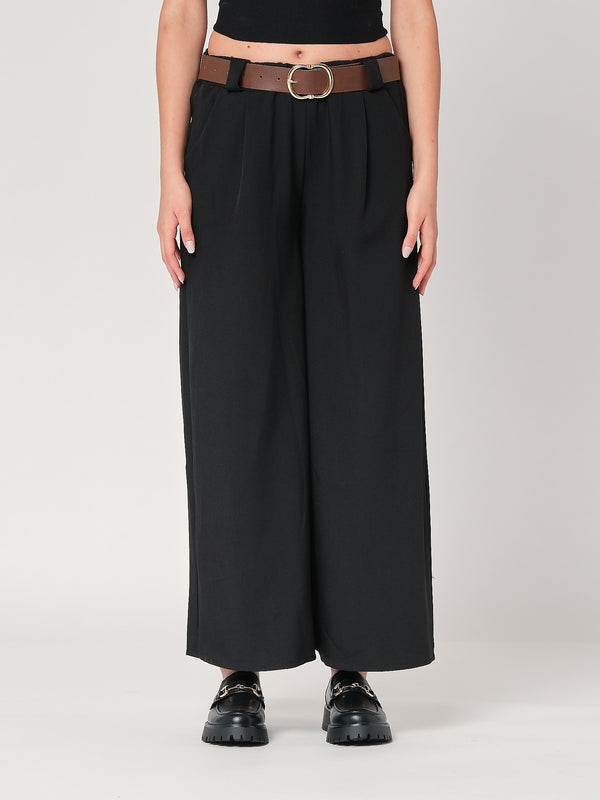 Pantalone palazzo con pinces