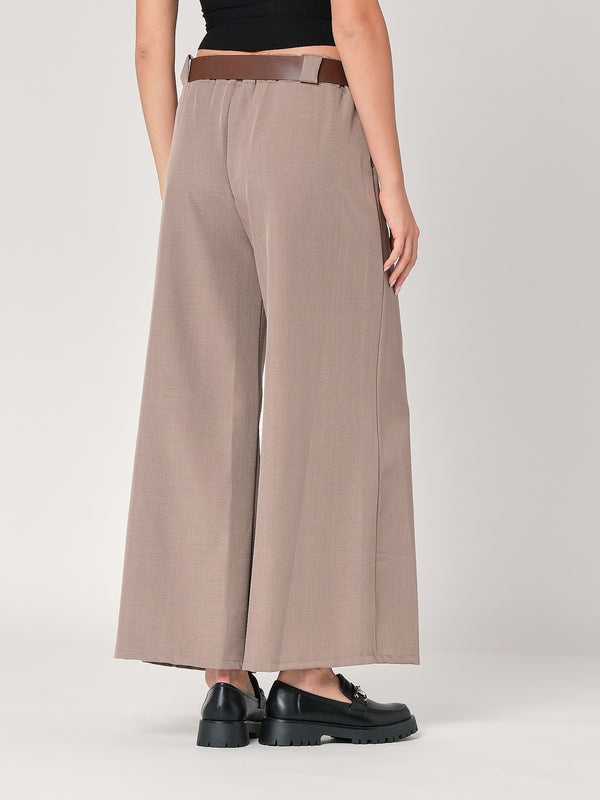Pantalone palazzo con pinces