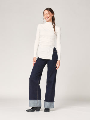 Maglia arricciata con punte