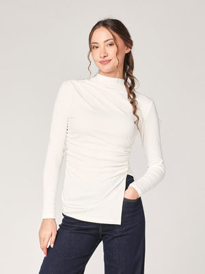 Maglia arricciata con punte