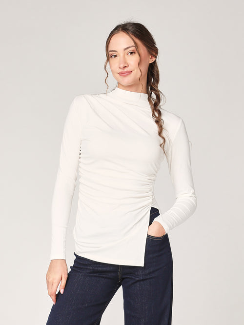 Maglia arricciata con punte