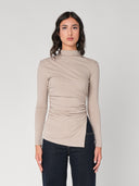 Maglia arricciata con punte