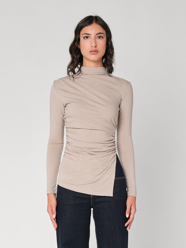 Maglia arricciata con punte