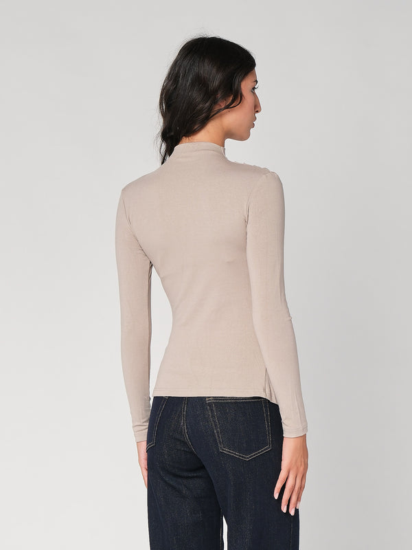 Maglia arricciata con punte