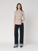Maglia arricciata con punte