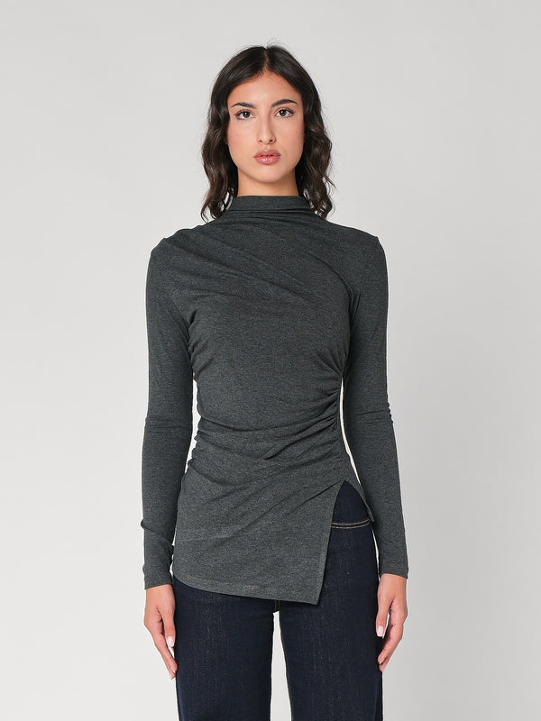 Maglia arricciata con punte