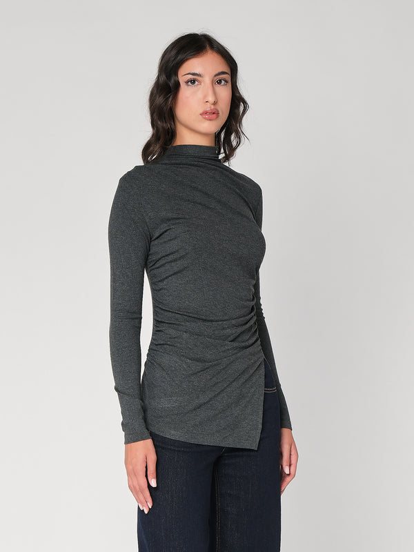 Maglia arricciata con punte