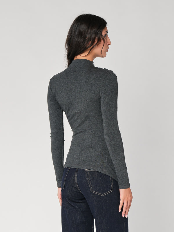 Maglia arricciata con punte