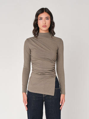 Maglia arricciata con punte