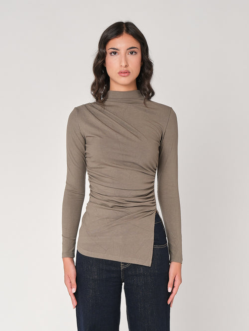Maglia arricciata con punte