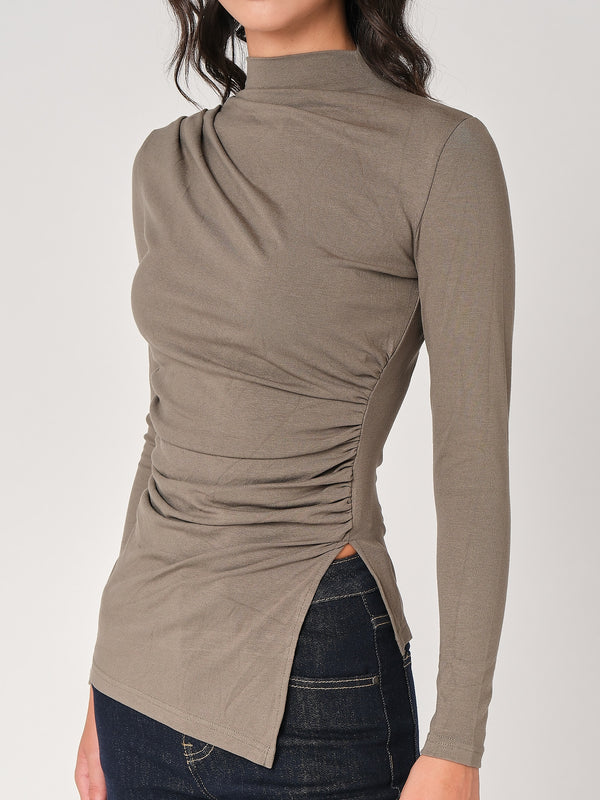 Maglia arricciata con punte