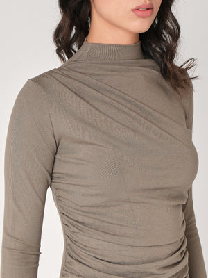 Maglia arricciata con punte