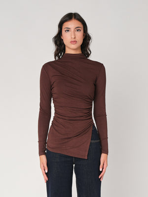 Maglia arricciata con punte