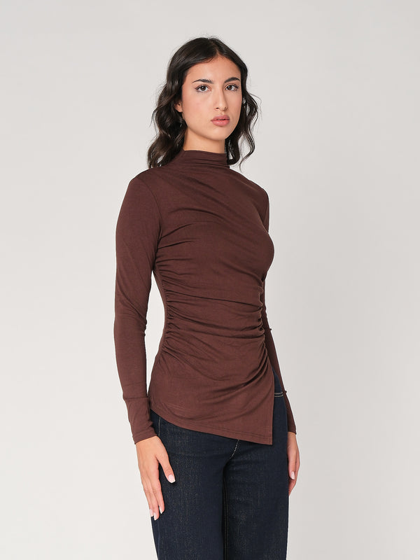 Maglia arricciata con punte