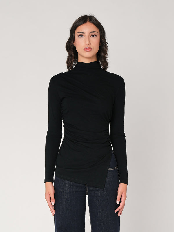 Maglia arricciata con punte