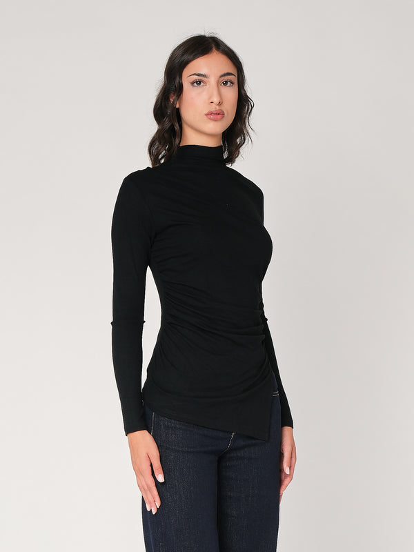 Maglia arricciata con punte