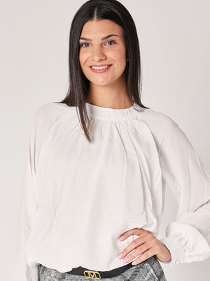 Maglia a palloncino con dettaglio a rosa
