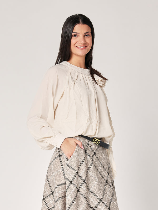 Maglia a palloncino con dettaglio a rosa