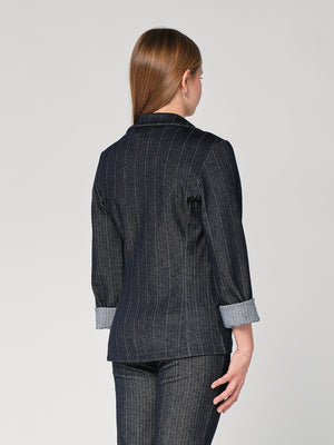 Giacca in chambray a righe