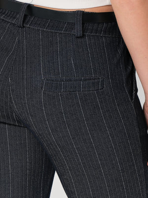 Pantalone in chambray a righe