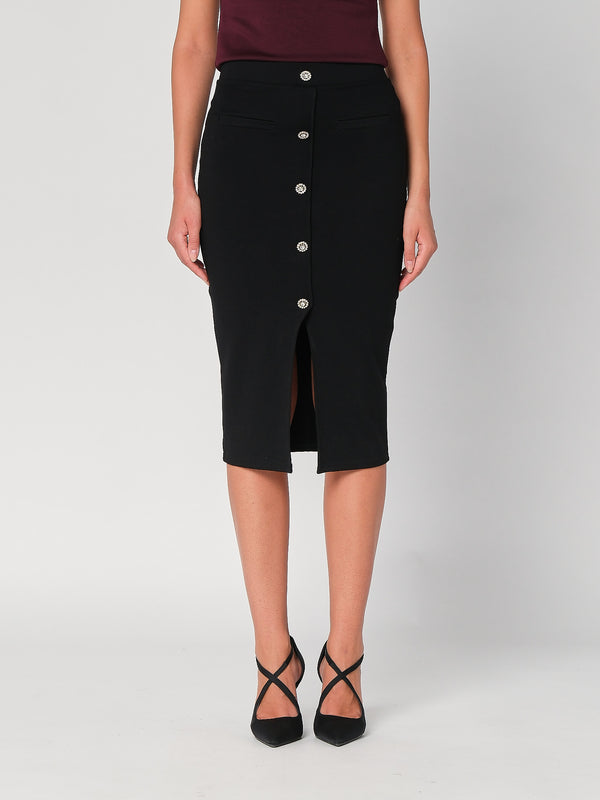 Gonna tubino midi con bottoni