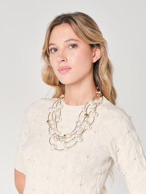 Collana corta con sfere