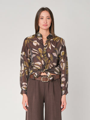 Camicia fantasia collo coreana