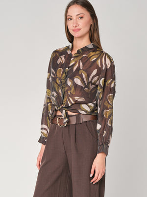Camicia fantasia collo coreana