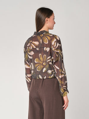 Camicia fantasia collo coreana