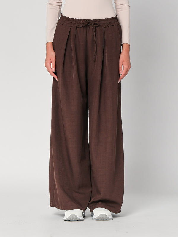Pantalone palazzo con pinces