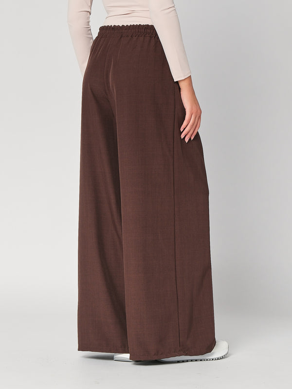 Pantalone palazzo con pinces
