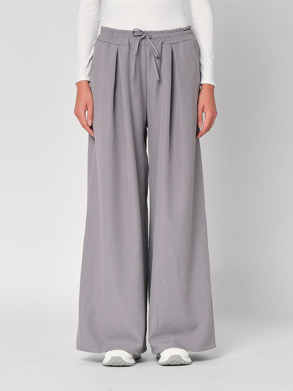 Pantalone palazzo con pinces