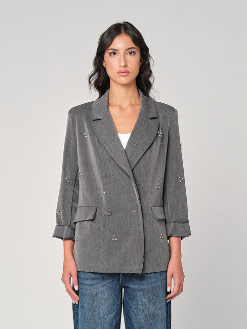Blazer mit Swarovski-Kristallen