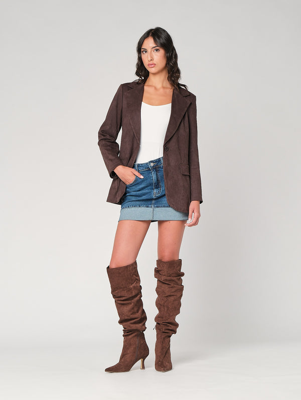 Blazer effetto daino