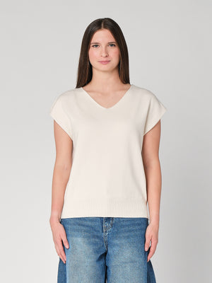 Gilet in maglia collo V