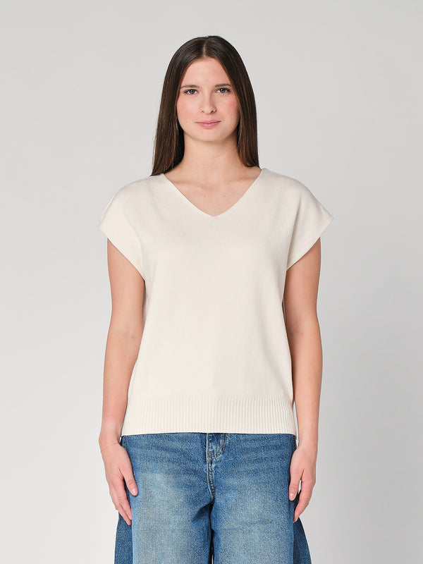 Gilet in maglia collo V
