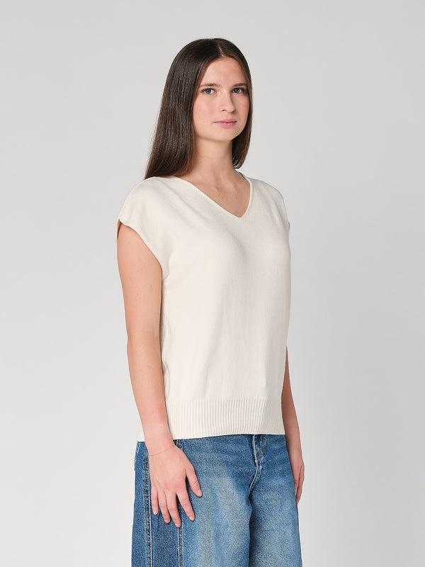 Gilet in maglia collo V
