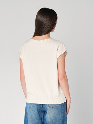 Gilet in maglia collo V