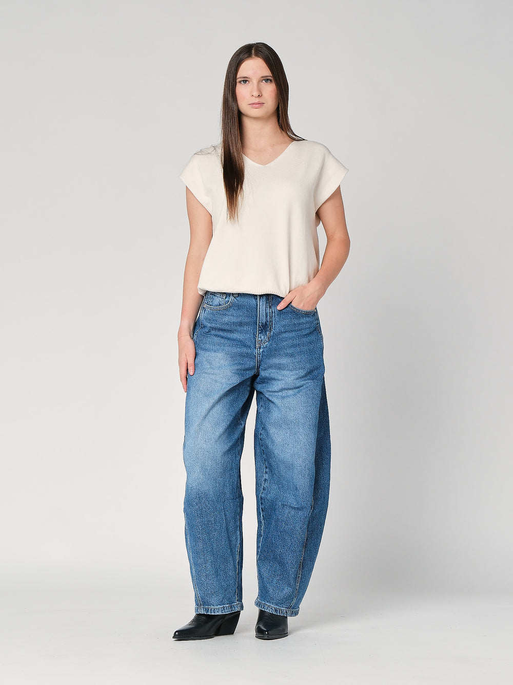Jeans gamba lagra