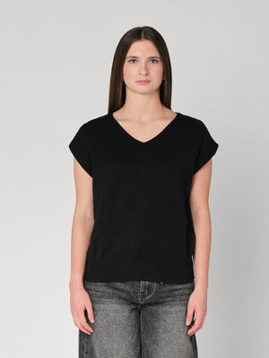Gilet in maglia collo V
