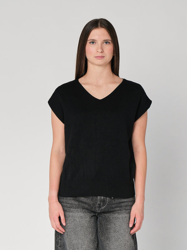 Gilet in maglia collo V