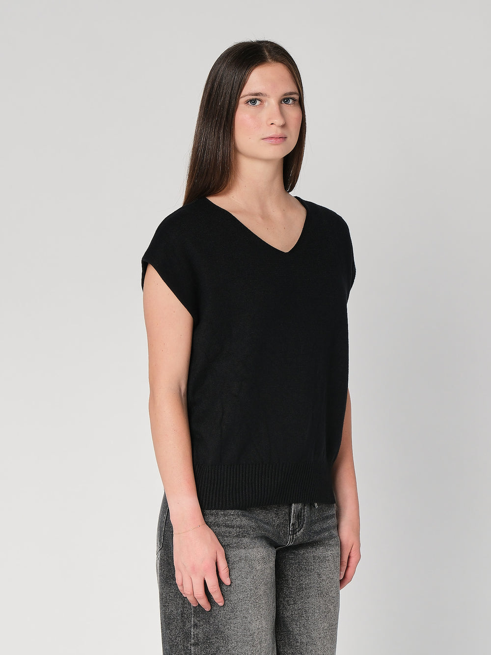 Gilet in maglia collo V