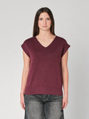 Gilet in maglia collo V