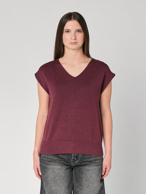 Gilet in maglia collo V