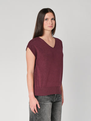 Gilet in maglia collo V