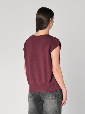 Gilet in maglia collo V