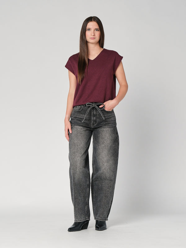 Gilet in maglia collo V