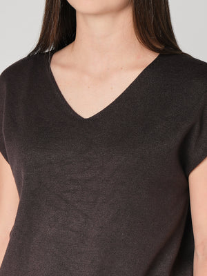 Gilet in maglia collo V