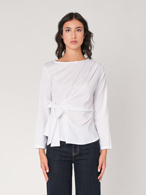 Camicia con nodo a lato